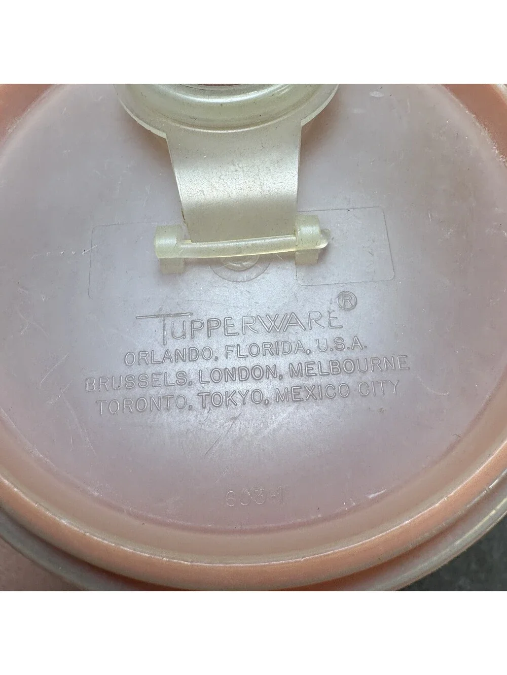 Lot of 3 Tupperware Orange Drink Container 5 Cups #262 Flip Spout Lid #603 Vtg